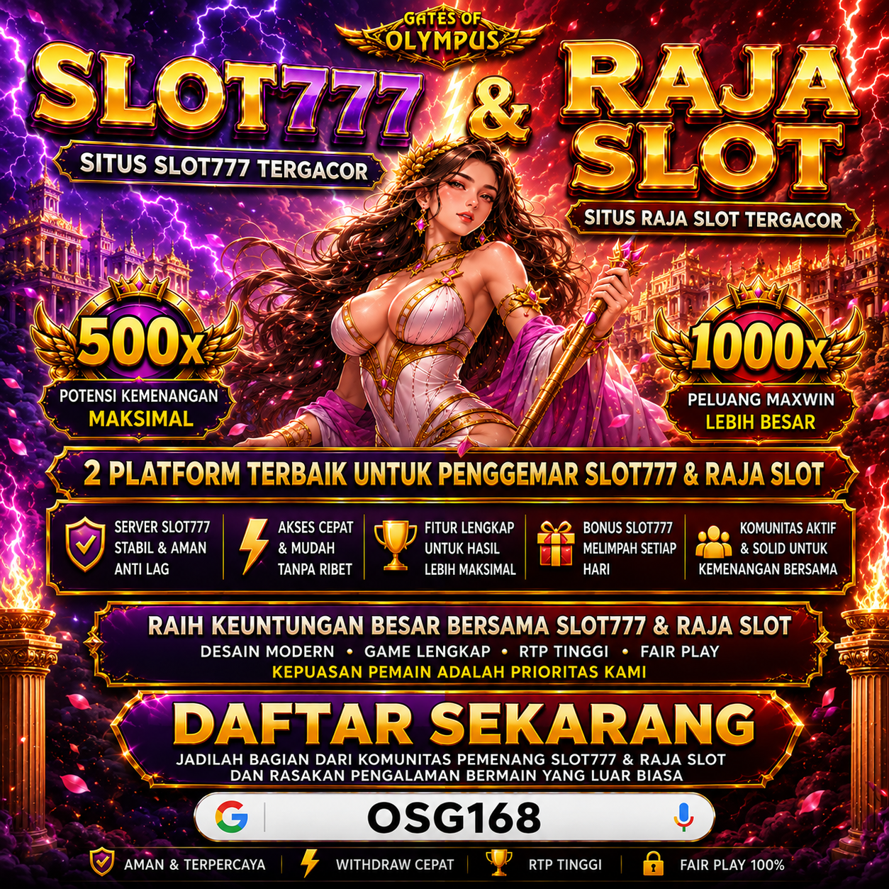 OSG168: Situs Zeus Slot Gacor Slot88 Resmi Pragmatic Play